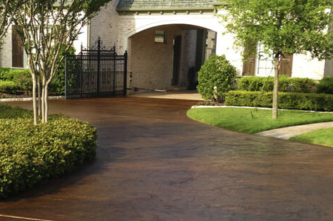 Stained Concrete Driveway Oklahoma City